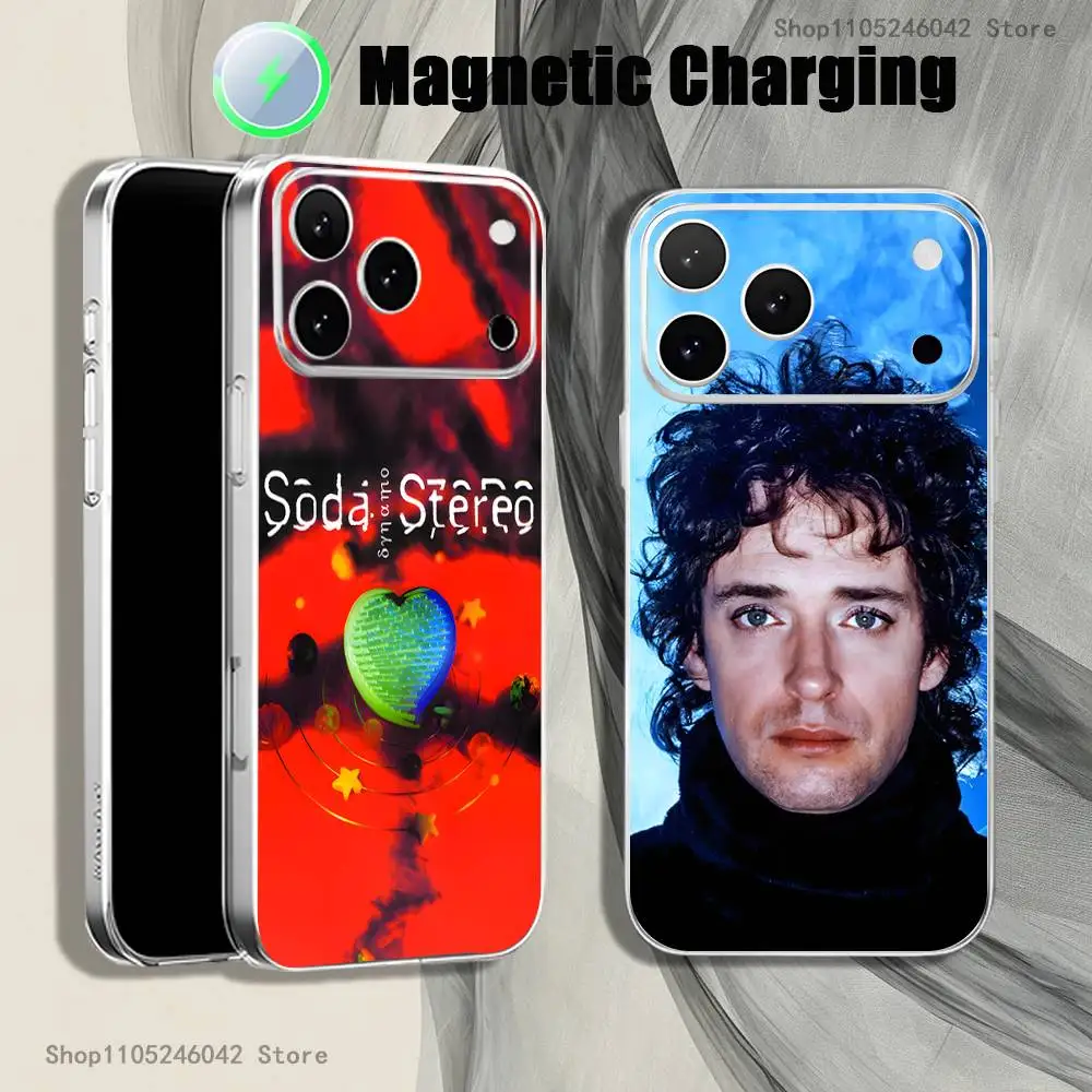

Singer G-Gustavo Cerati Transparent White Phone Case For iPhone 17,16,15,14,13,12,11,Pro,Max,Plus Magnetic Wireless Charging