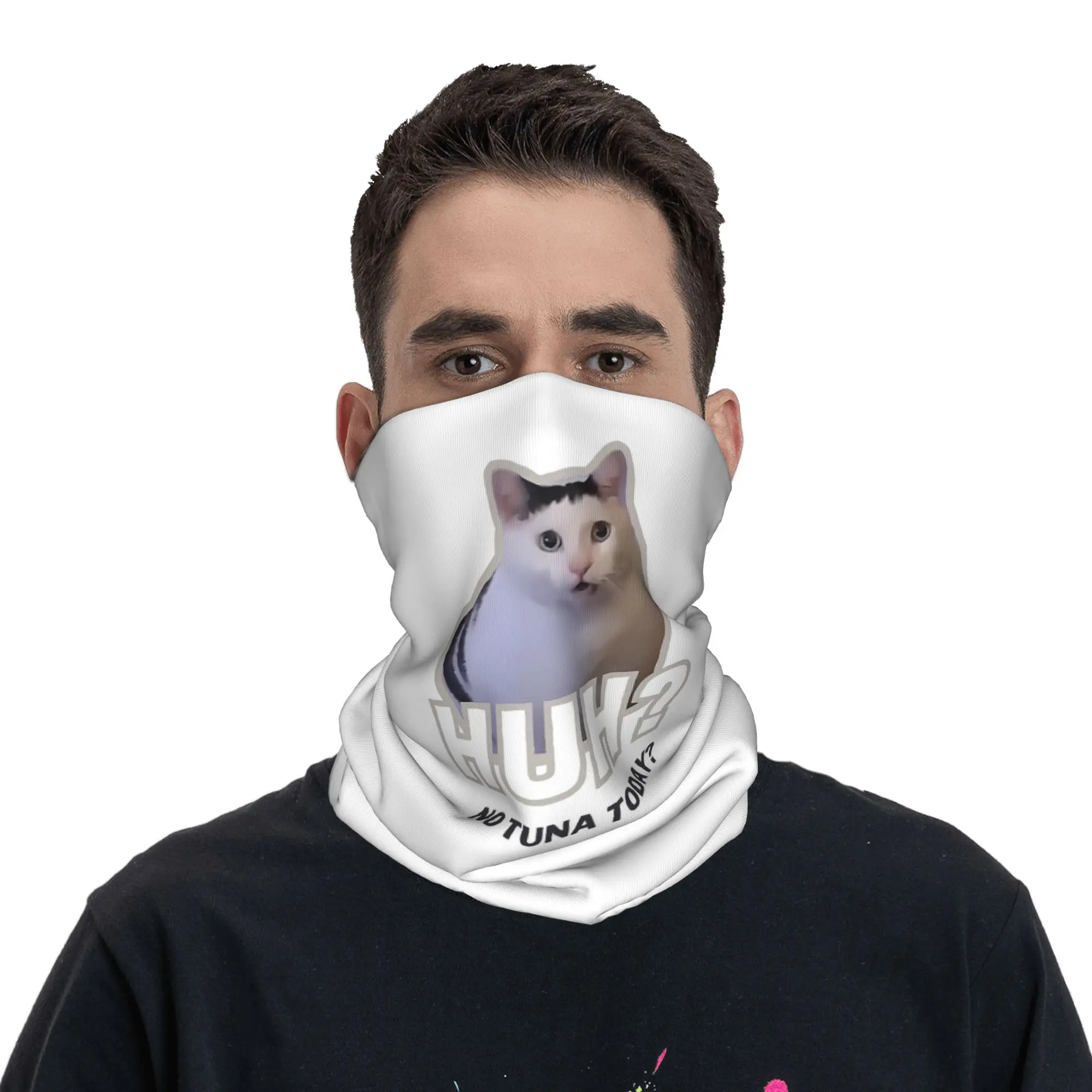 

Бандана с принтом Huh Cat Meme, волшебный шарф для велоспорта, для занятий спортом на открытом воздухе, для мужчин и женщин, для взрослых, моющийся