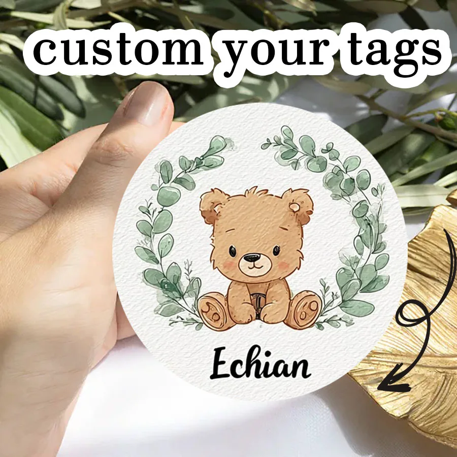

90pcs customized personalized name and birthday stickers, suitable for wedding baptism party gift packaging
