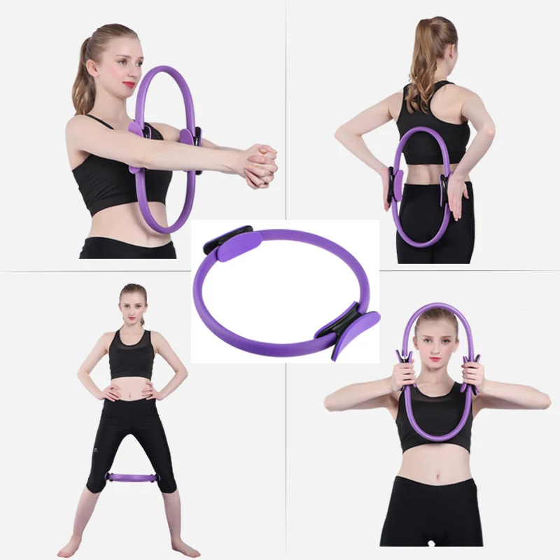 Yoga Fitness Ring Circle Pilates Women Girl Exercise Home Resistance Elasticity Yoga Gym Workout Pilates Ring Circle New