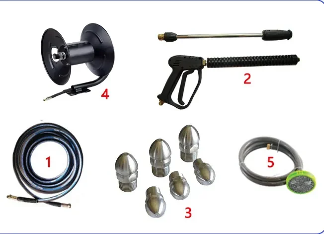 High pressure water jet cleaning machine is used for descaling of sewer and drain pipes in car washes
