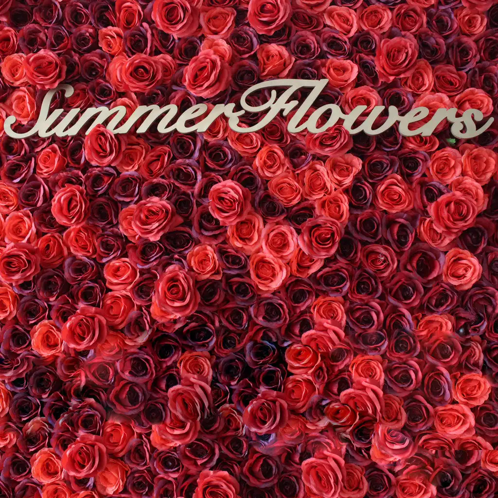 Luxury 3D Wine Red Rose Cloth Flower Wall Artificial Rose Fabric Floral Wall Outdoor Party Wedding Backdrop Decor Window Display