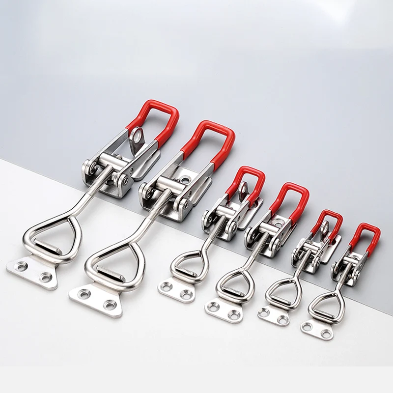 Stainless Steel 304 Adjustable Box Buckle Clamp Lock Door Bolt Quick Fitting Handle for Secure And Durable Hardware Needs