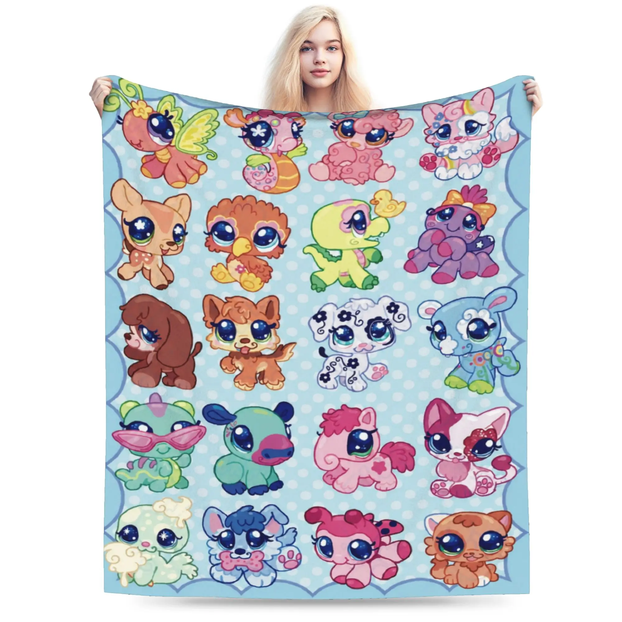 Relax Littlests PetShop lps Blanket Stuff Bed Decorative  Throws And Blankets Super Soft Flannel for Couch