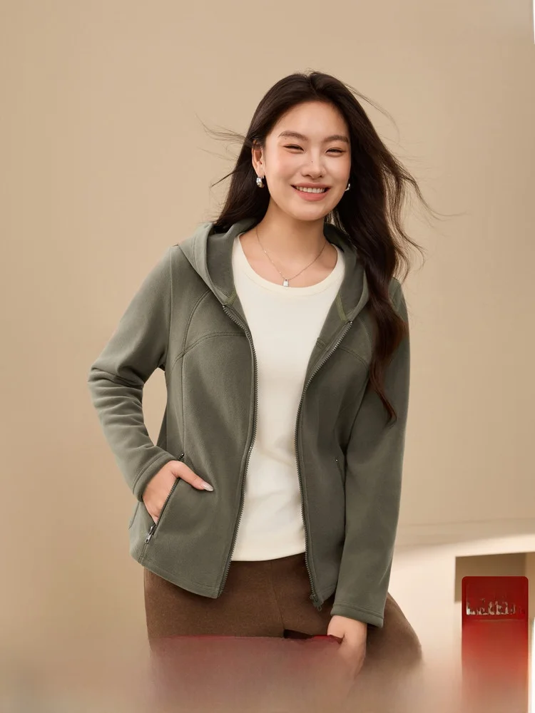 

Уютное модное пальто с капюшоном, теплое и комфортное, больших размеров, женская верхняя одежда для весны, осени и зимы, повседневное, на молнии...