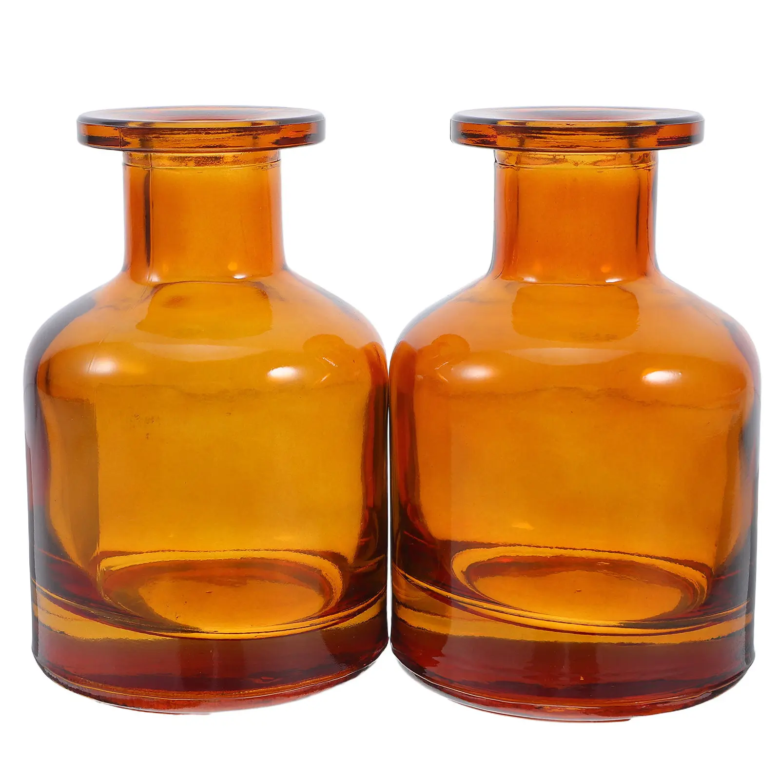 

2Pcs 100Ml Elegant Cylindrical Glass Diffuser Bottles Refillable Empty Fragrance Diffuser Refill Bottle Decorative Aromatherapy