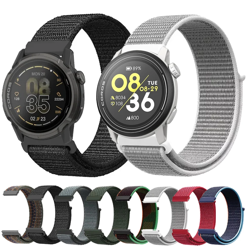 20 mm 22 mm Nylonarmband für COROS APEX 4 42 mm Uhrenarmband für COROS PACE 3 2 APEX 2 Pro APEX 46 mm 42 mm geflochtene Armbänder