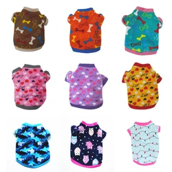 Chihuahua Clothes Cute Printed Small Dog Clothes French Bulldog Dogs Clothes Pets Warm Fleece Dog Winter Coat Puppy Dog Costume