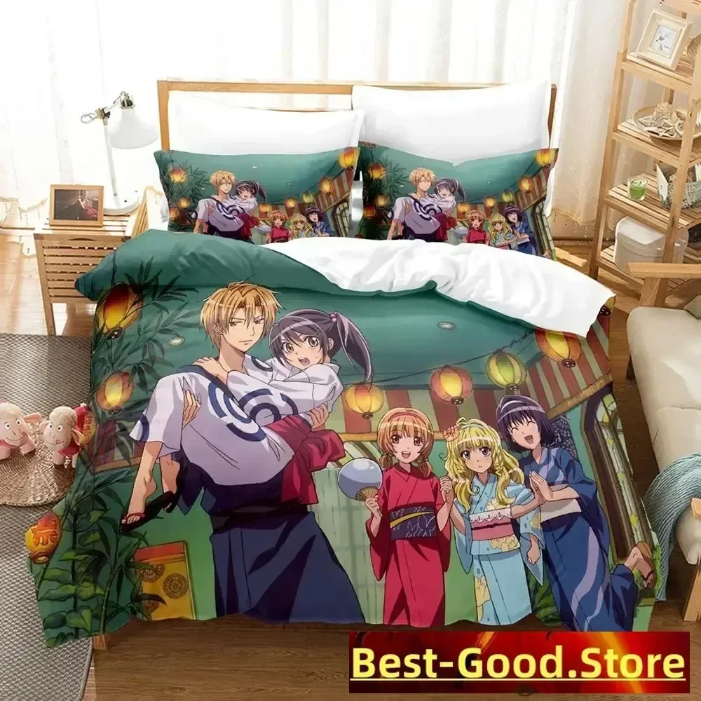

Kawaii New Kaichou Wa Maid-sama Bedding Set Duvet Cover Sheet Printed Bed Set Pillowcase Full Queen King Size Comforter Bedroom