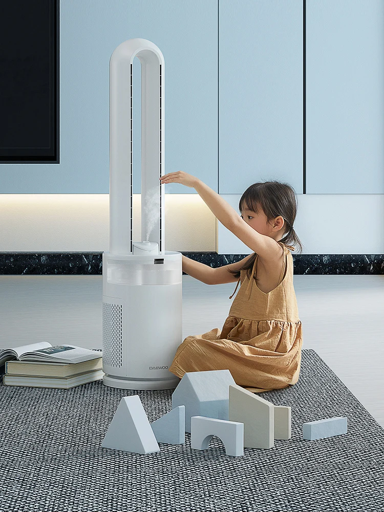 

DAEWOO Bladeless Fan Household Silent Frequency Conversion Air Purification Tower Circulation Fan Pregnant Baby Bladeless Fan