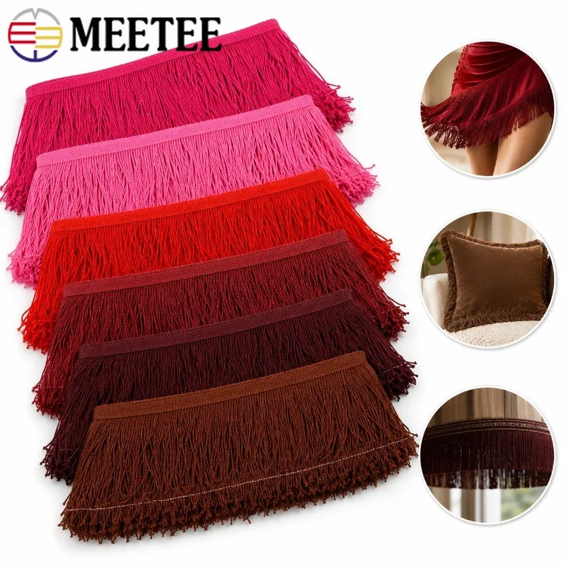 10Yards 10-30cm Polyester Tassel Fringe Trim Flowing Decor for Stage Performance Party Costume Skirt Handbag Sleeve Cuff Sewing