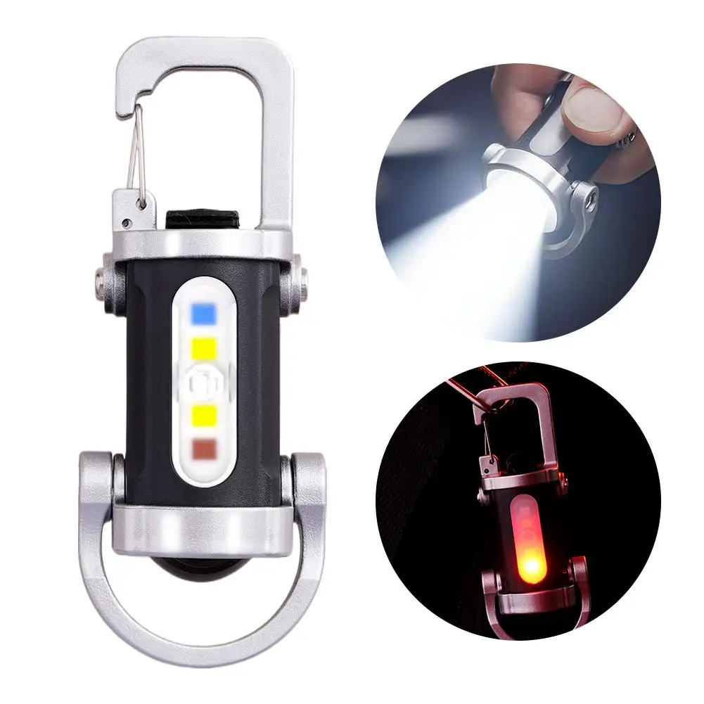 Mini Keychain Flashlight Rechargeable Pocket COB Working Light Compact and Portable Durable LED for Outdoor and Emergency Use