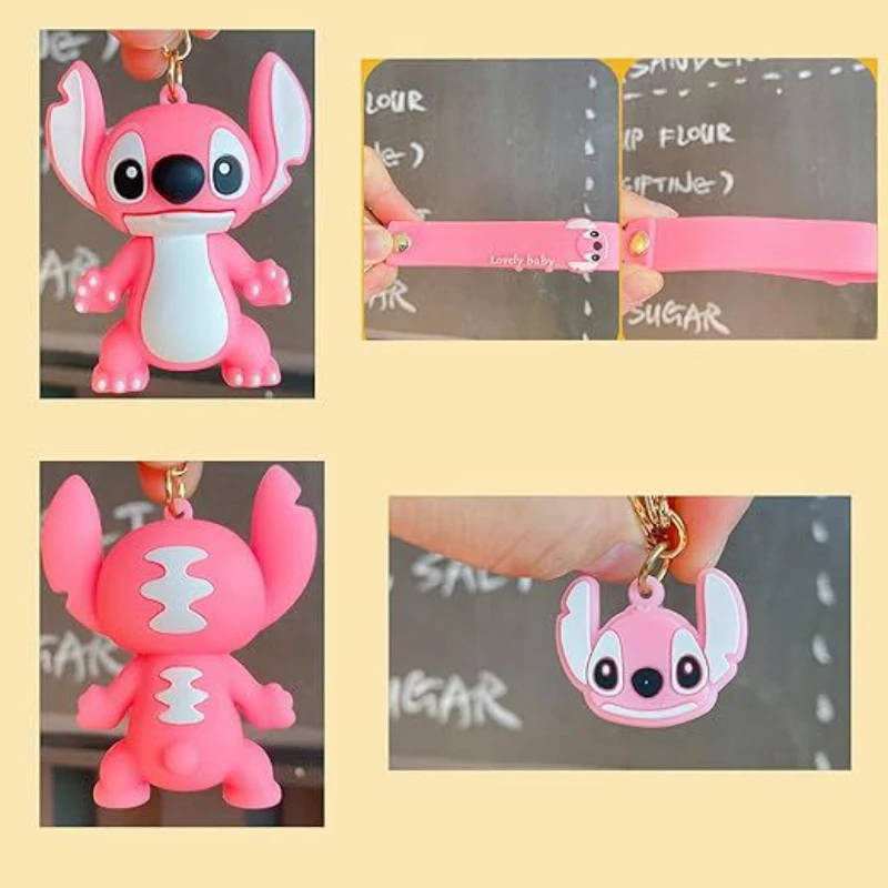 Kawaii Stitch Action Figure Keychain Accessories Lilo & Stitch Cute Doll Keyring Anime Figures Women Car Keychain Kids Toys Gift