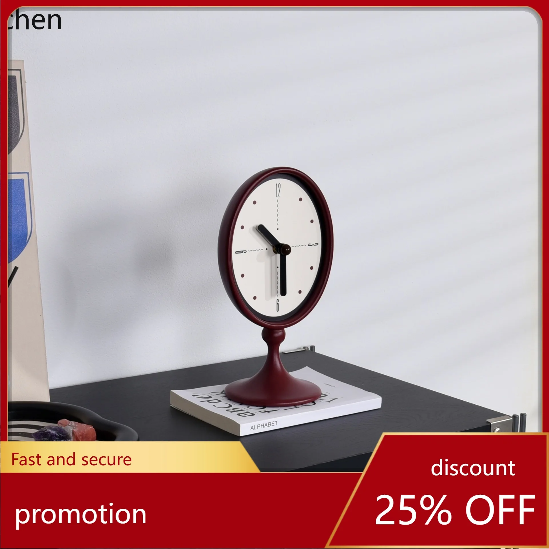 

ZML table clock for desktop living room, high-end desktop clock, creative small clock