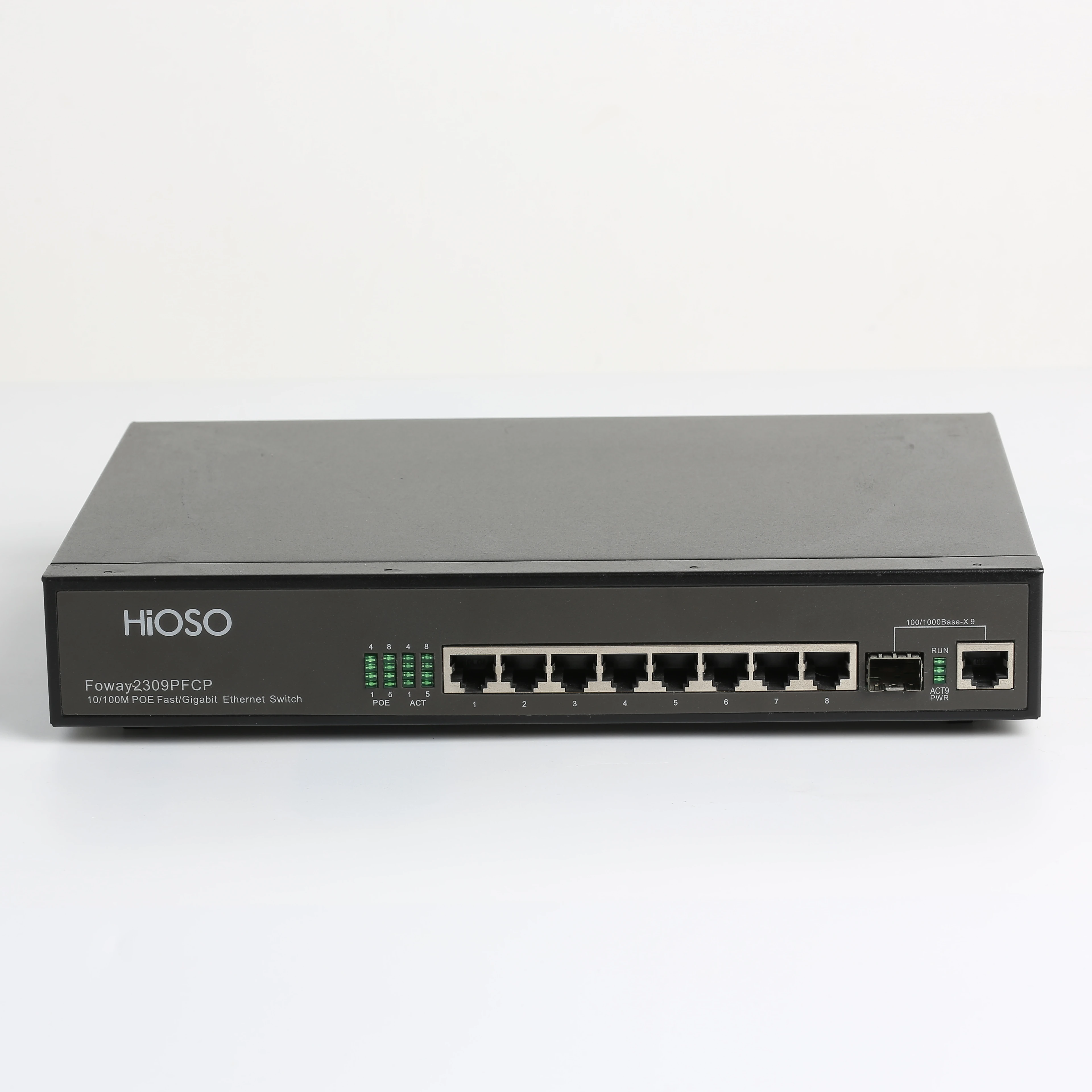 Foway2309PFC 8 ports 10/100M PoE/PSE +1 Combo Security Industrial PoE DC48V 130W Ethernet Switches