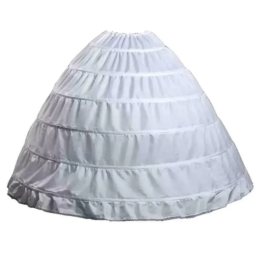 6-hoepel baljurk onderrok lange rokken petticoat slips jurk voor bruiloft