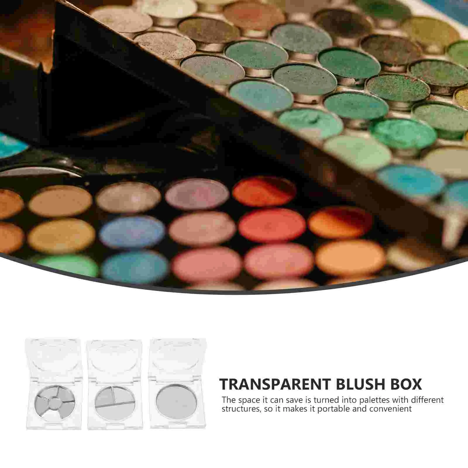 14 pçs caixa de blush transparente caso sombra recipiente de maquiagem acessórios de viagem vazio ganizer pan compacto personalizável para