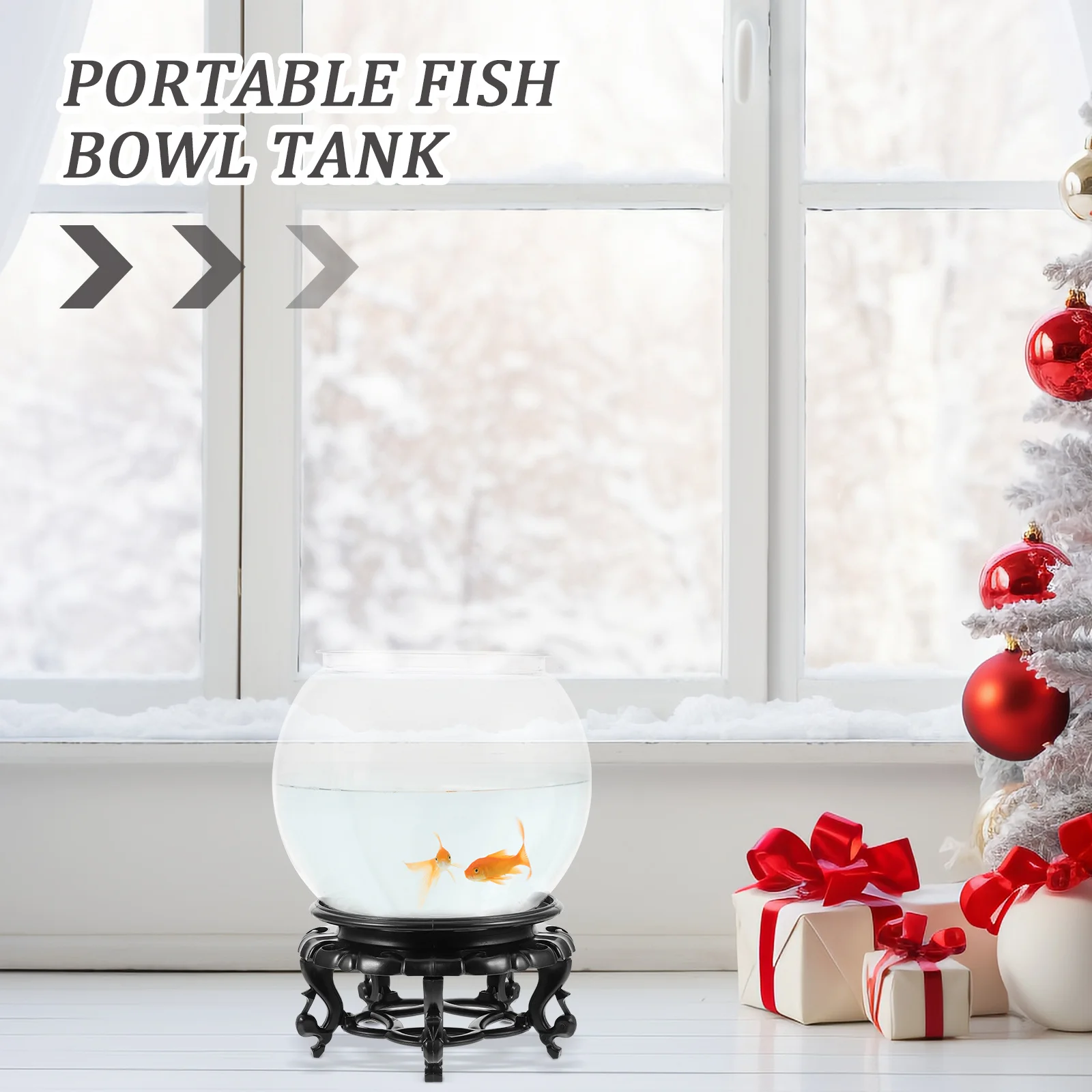

1 set Transparent Plastic Aquarium Small Round Fish Bowl Tank For Home Office Decor Goldfish Turtle Breeding Clear Fish Keeper