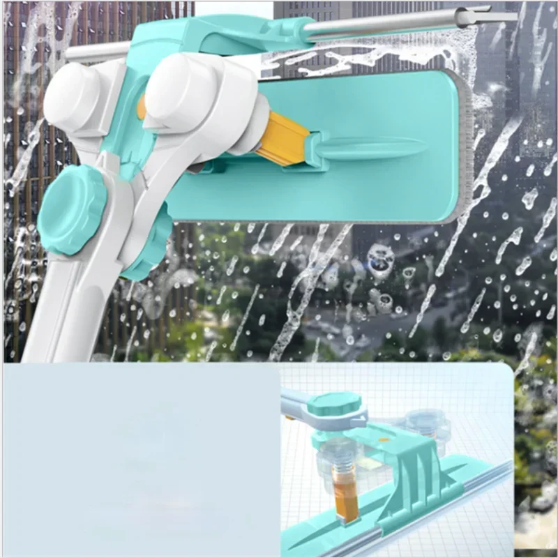 U-type glass wipe double-layered high-rise retractable double-sided wipe window artifact high-rise cleaning cleaning household