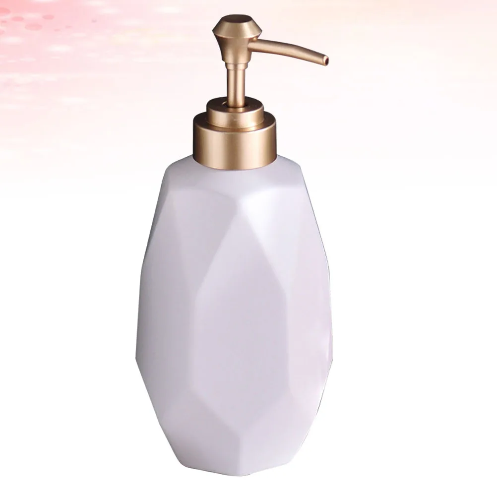 

1Pcs Press Pump Bottle Ceramic Lotion Dispenser Liquid Soap Container Home Sink Use Refillable Easy Clean Decorative