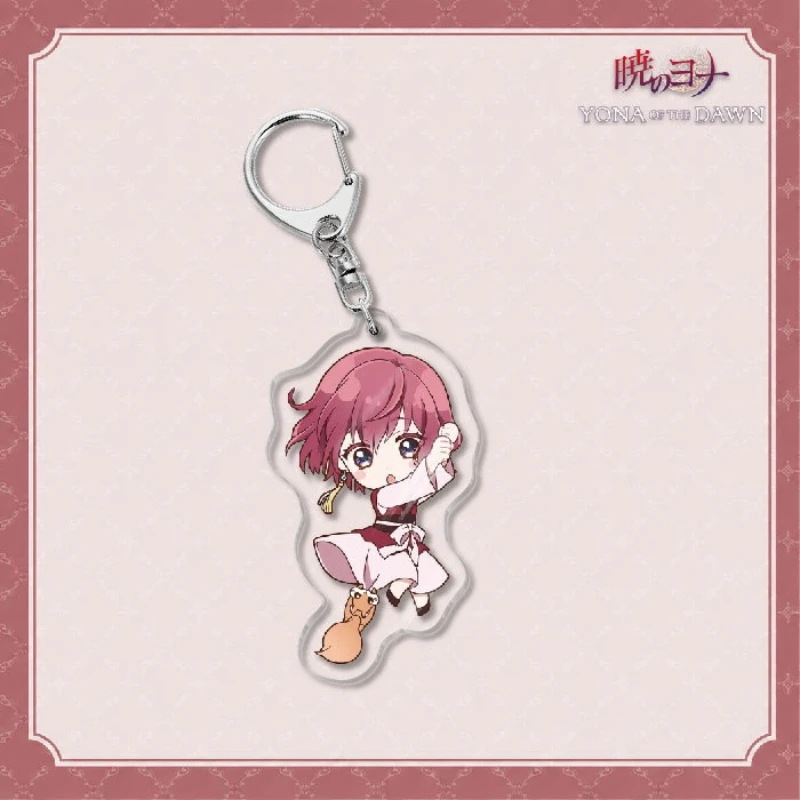 Anime Yona of the Dawn Figure Yona Acrylic Keychain Haku Su-won Cute Keyrings Ornament Pendant Toy Fans Collection Gift