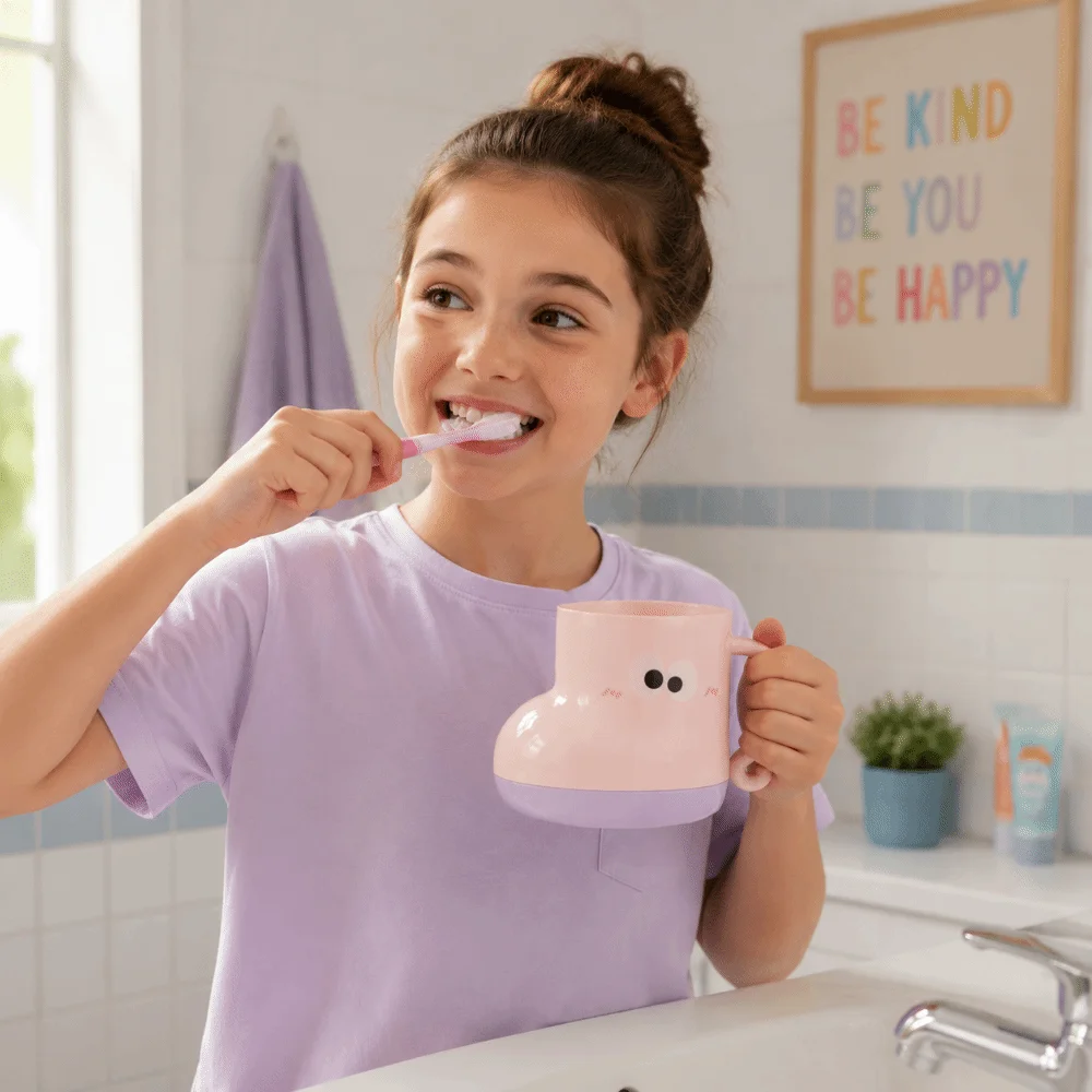 Cartoon Design Cute Shoe Shape Brush Cup Patchwork Children Boot Mouthwash Cup Plastic Toilet Cup Couple Toothbrush Cup Student