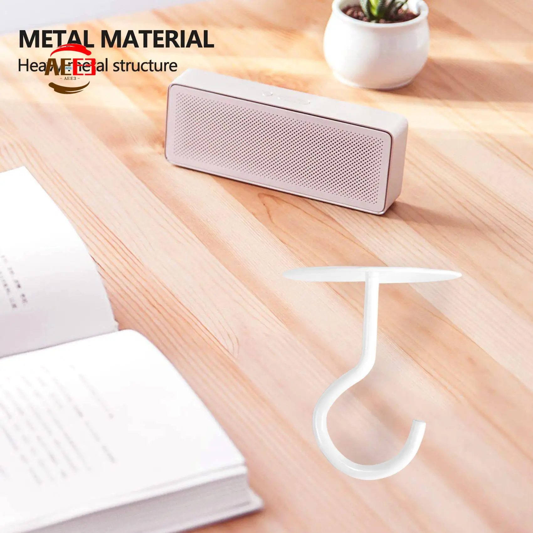 AEE3-Ceiling Hooks For Hanging Plants,Metal Heavy Duty Wall Hangers For Planters, Include Professional Drywall Anchors 4-Pack