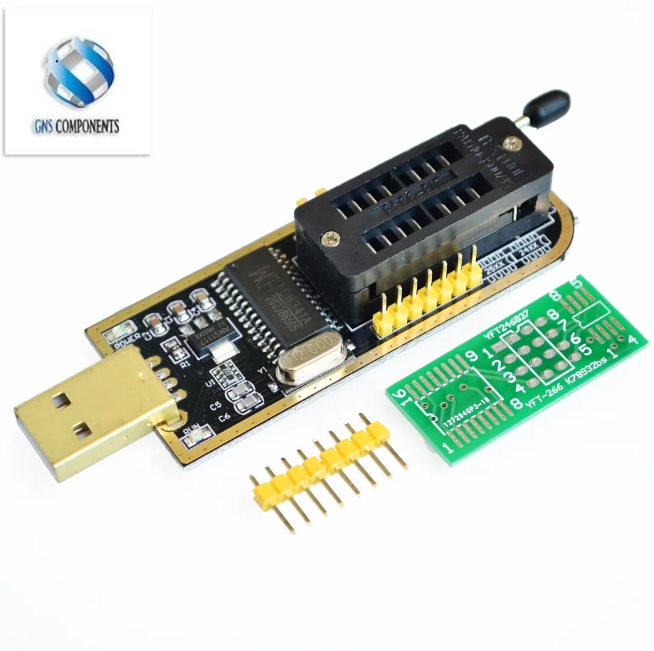 CH341A 24 25 Series EEPROM Flash BIOS USB Programmer Module + SOIC8 SOP8 Test Clip For EEPROM 93CXX / 25CXX / 24CXX DIY KIT