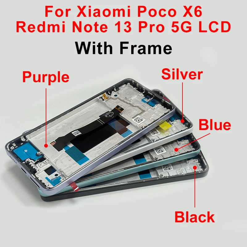 AMOLED For Xiaomi Poco X6 LCD Note 13 Pro 5G Display Touch Screen Digitizer Replace For Xiaomi POCO X6 Pro Display 2311DRK48G image 4