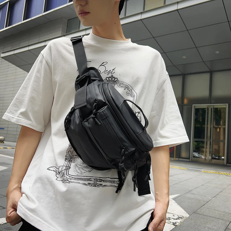 

Men's Chest Bag Outdoor Sports Cycling Waist Bag Large Capacity Hiking Portable Shoulder Bag Lightweight Travel Sling Backpack