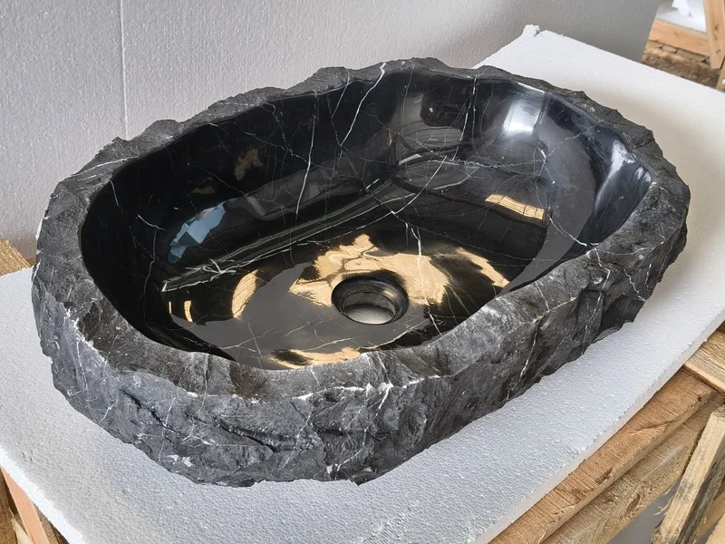 

Modern marble basin, environmentally friendly and easy to clean, countertop-mounted, suitable for hotel bathrooms