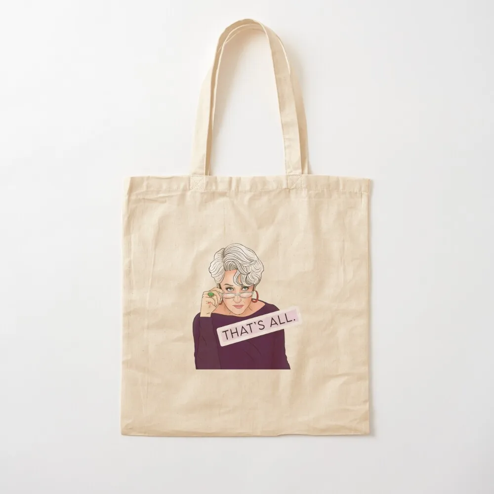 miranda priestly Tote Bag Women's beach bags sacs de shopping Women's shopper bag canvas tote bags
