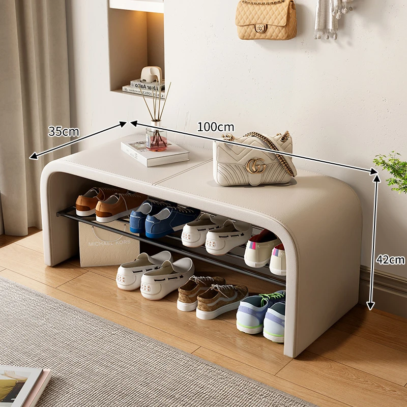 

Household Shoe Changing Stool At The Door, Light Luxury At Home, Door Storage, Shoe Stool Shoe Rack Integrated Shoe Cabinet