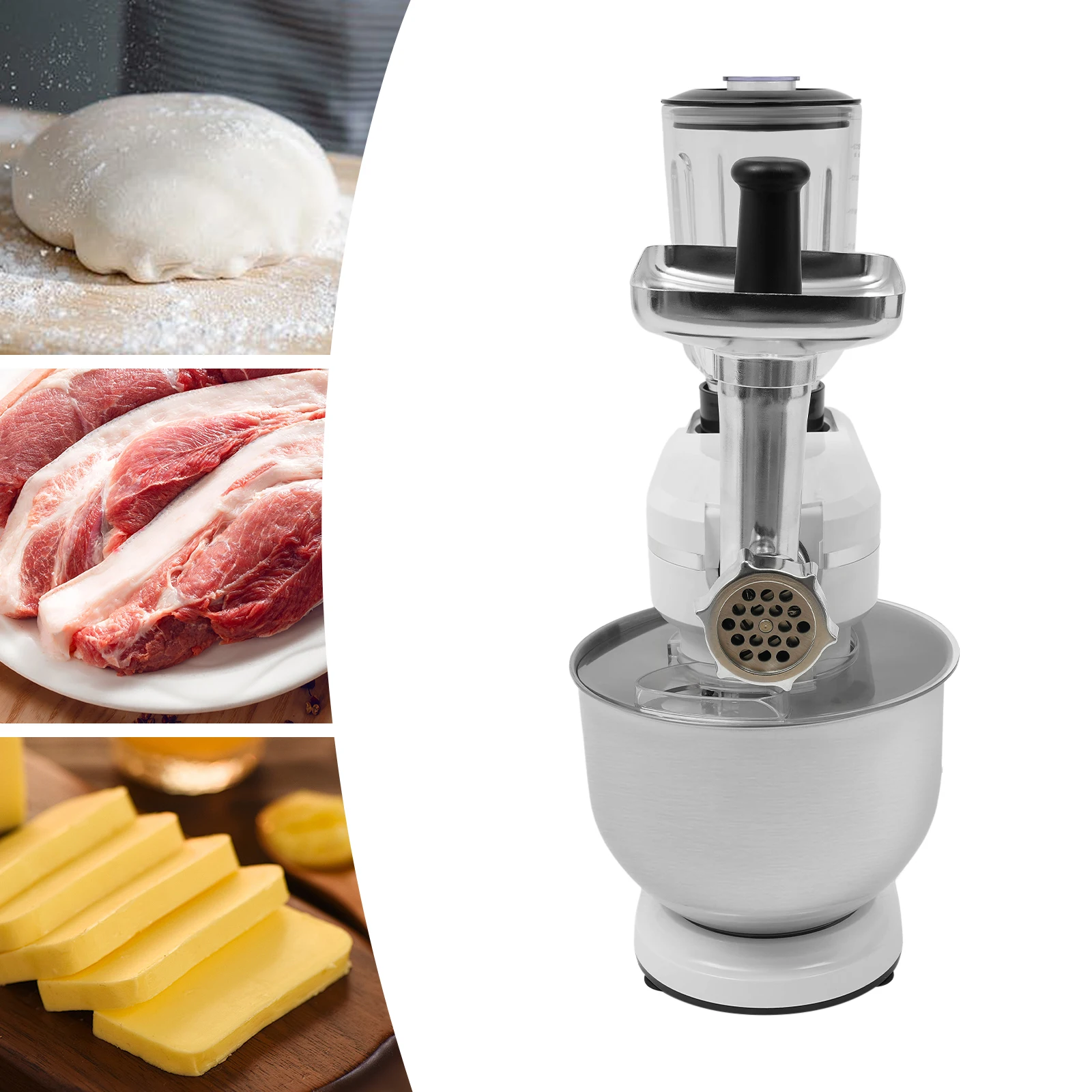 700W Free Standing Food Processor, Stand Mixer, Multifunctional Mixer Suitable for Kitchens, Restaurants, Bakeries