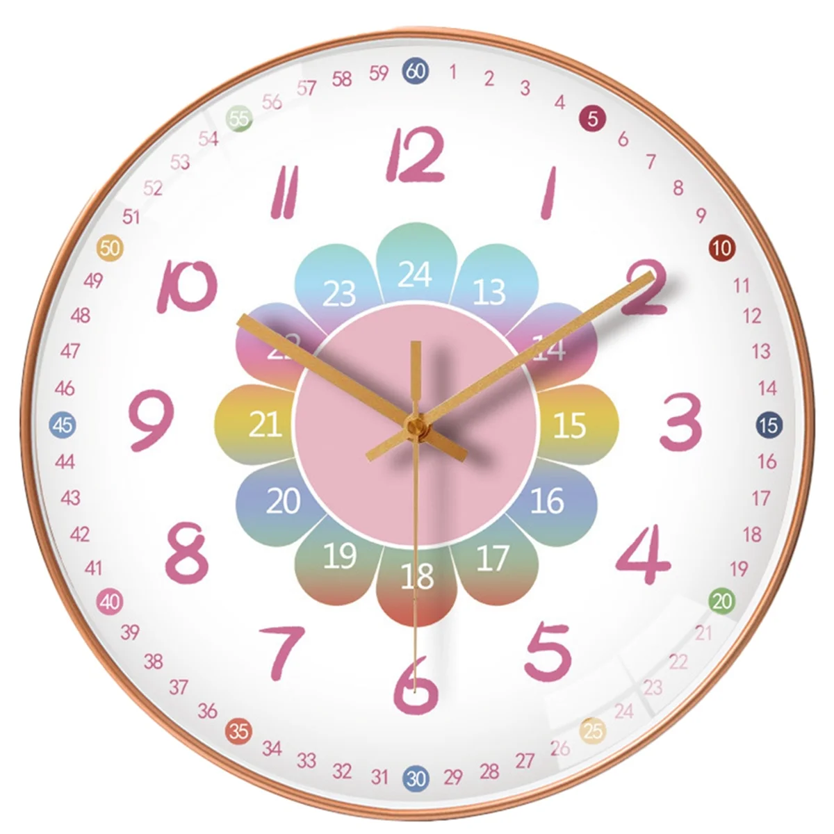 

Clock Wall Clock Living Room Home Cartoon Early Education Clock Wall-Mounted Silent Quartz