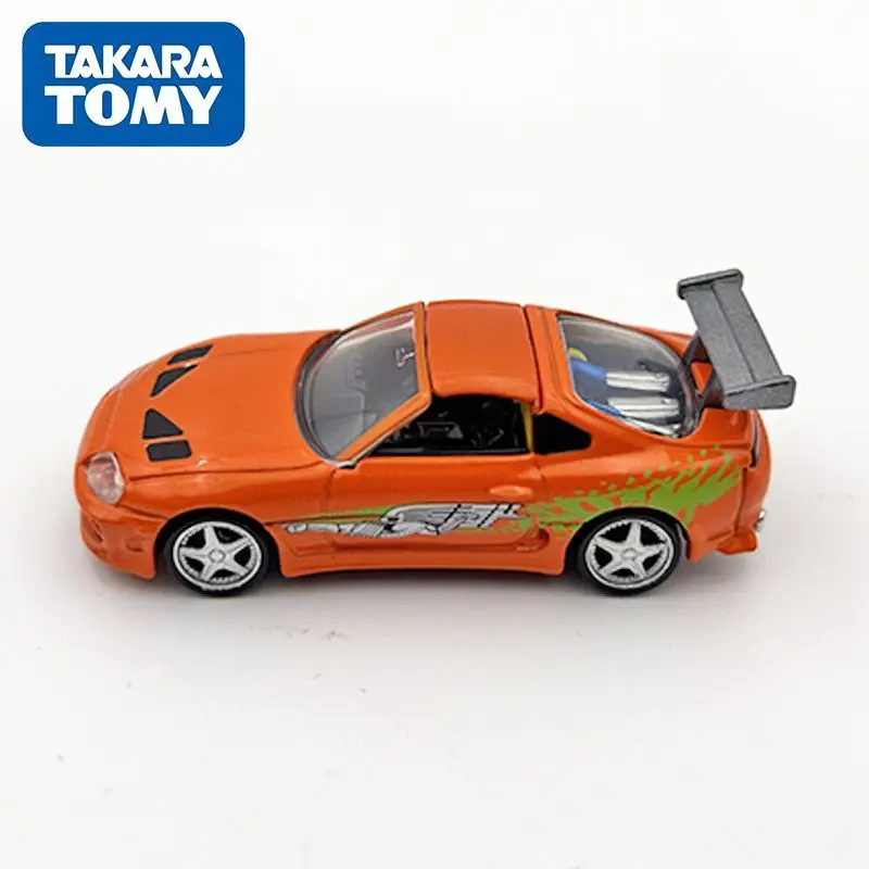 تاكارا تومي الصندوق الأسود TPU03 سريع غاضب تويوتا سوبرا الكلاسيكية سبيكة سيارة لعبة مجسمة هدية للأولاد جمع #5