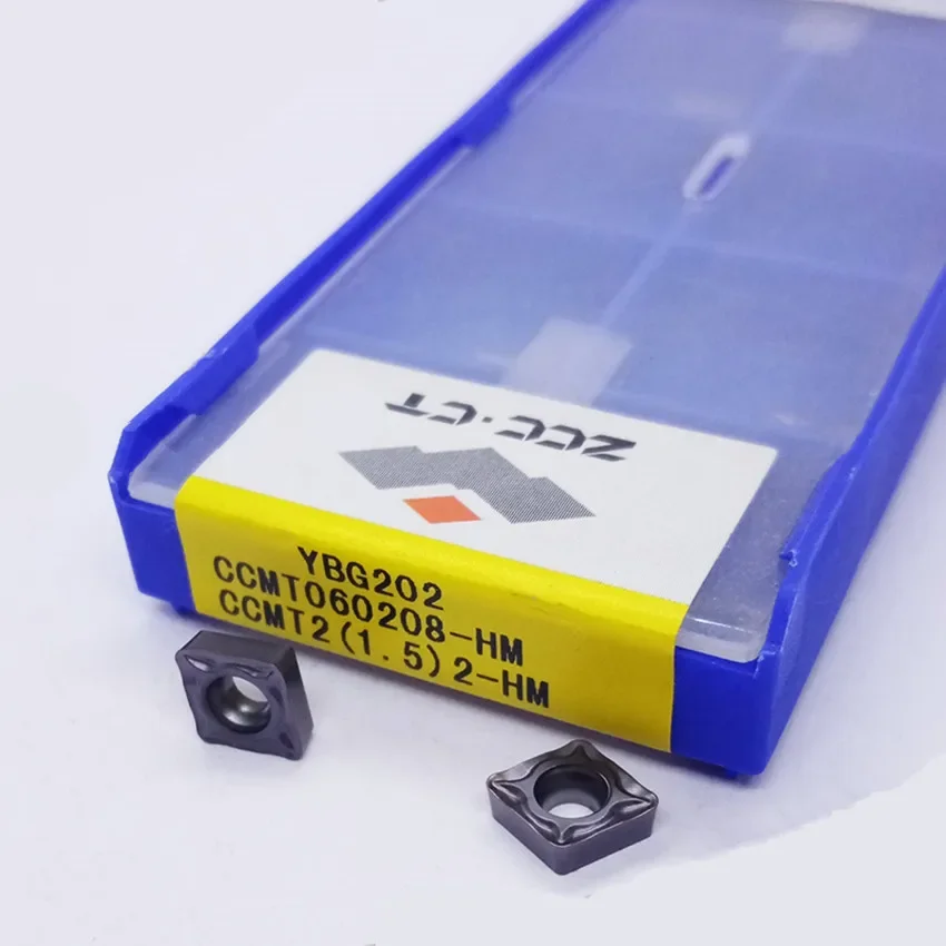 

ZCC.CT CCMT060204-HM YBG202/CCMT060208-HM YBG202/CCMT09T304-HM YBG202/CCMT09T308-HM YBG202 CNC blade carbide inserts 10pcs/box