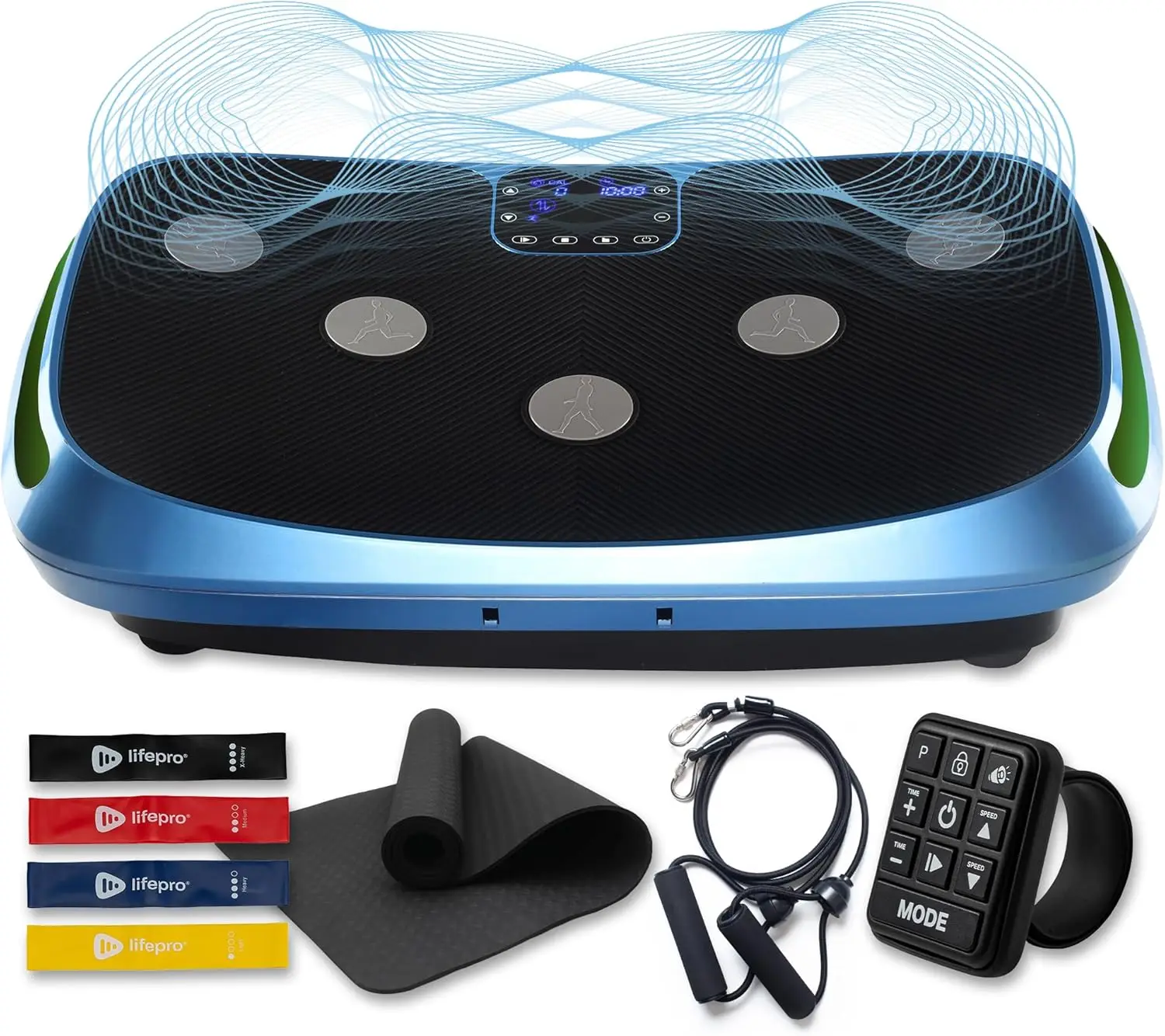 

4D Vibration Plate Exercise Machine - Triple Motor Oscillation, Linear, Pulsation .Whole Body Viberation Machine for Home