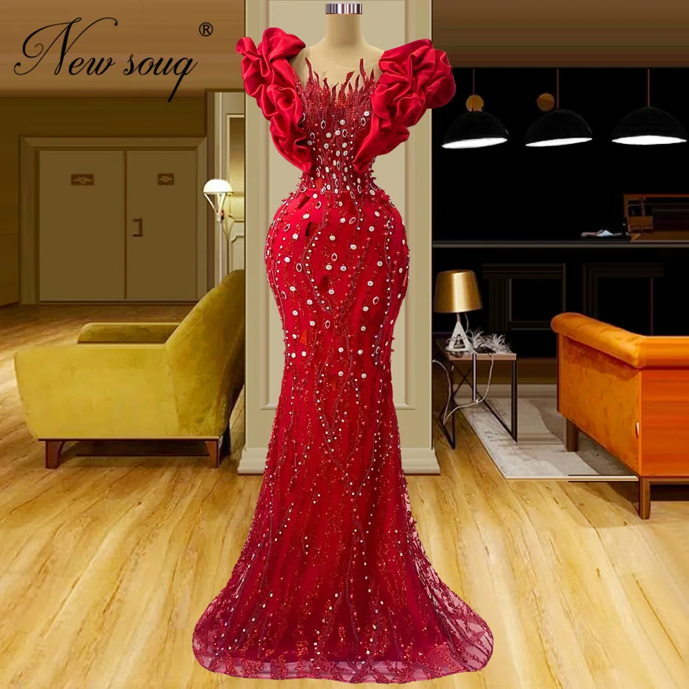 Luxury Beaded Evening Dress New Fashion Valentine's Day Prom Dress Custom Made Mermaid Long Party Celebrity Dress Robes Du Soir