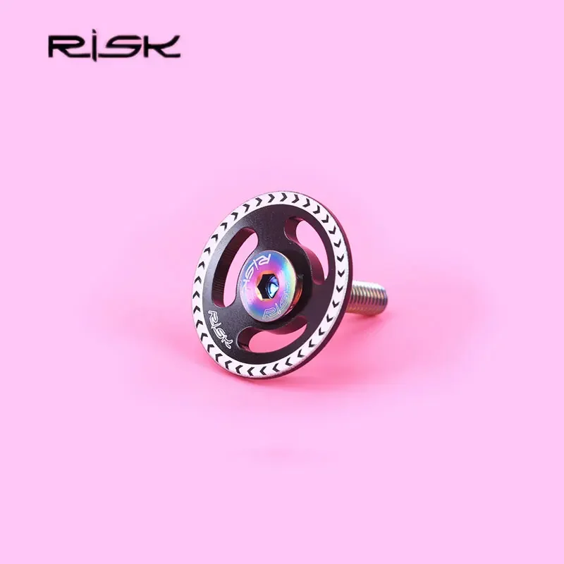 RISK 1PCS M6*30mm Titanium Bicycle Stigma Bolts MTB Bike Flat-head Bolts Mountain Bicycle Cycling Headset Stem Cap Screws