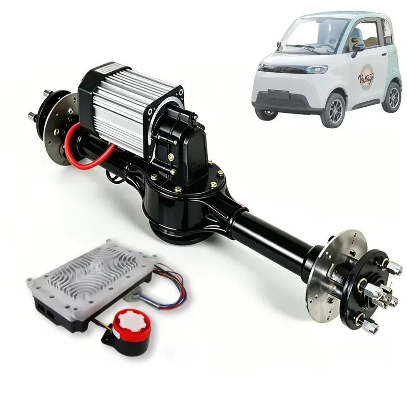 For Passenger Electric Tricycle Rickshaw 100CM Rear Axle with High Speed Disc Brake 1.5kW 1:8 Ratio 800kg Load 65km/h Durable