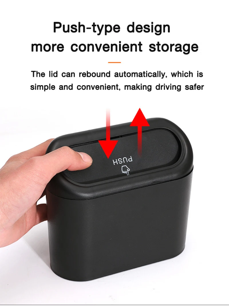 Large capacity car garbage can car seat back door hanging storage box multifunctional garbage bag folding storage auto supplies