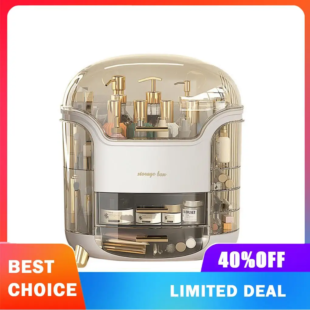 Makeup Storage Organiser with Clear Lid, Skincare Organiser Drawers Beauty Holder Cosmetic Organisers for Bathroom,