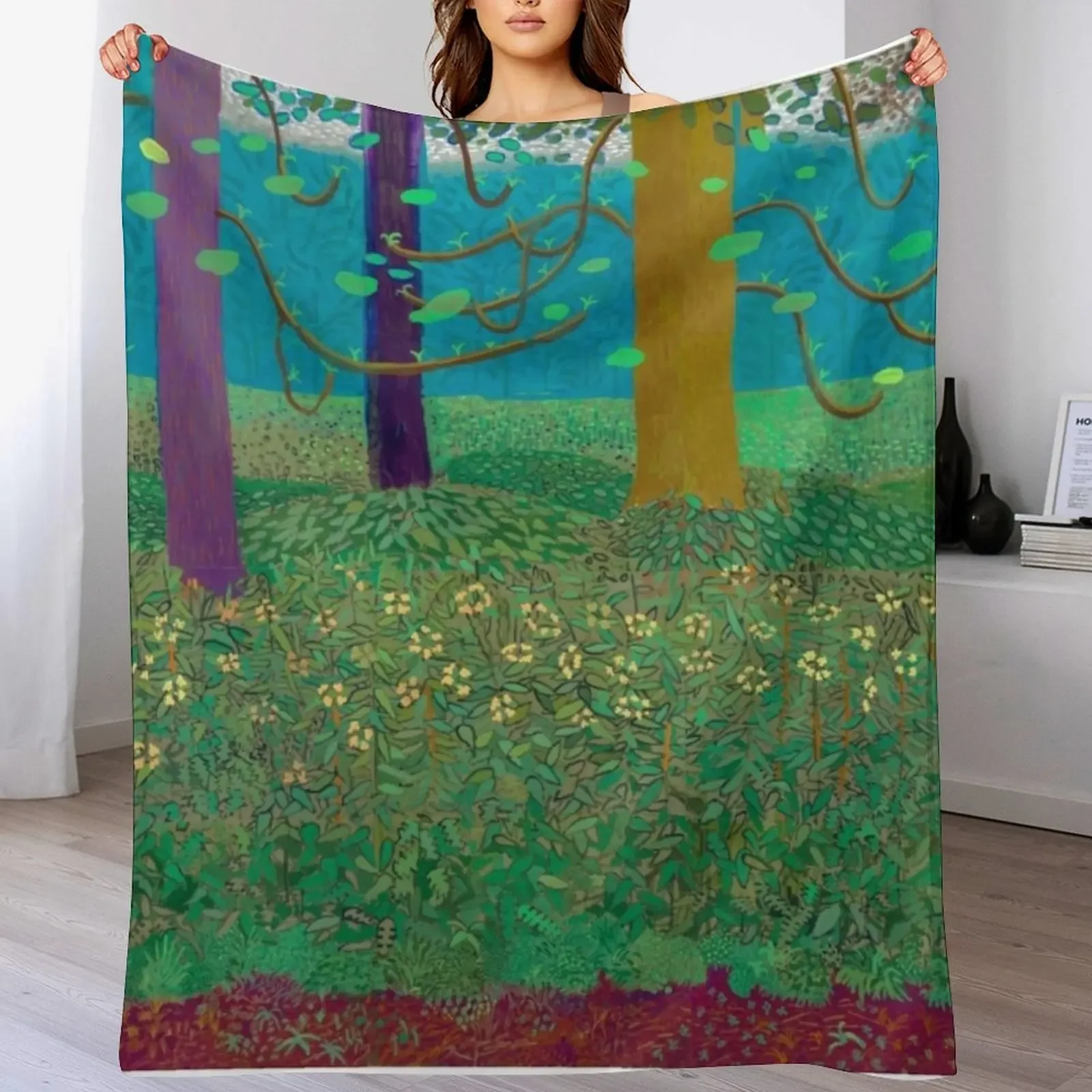 

David Hockney Fine Art Poster, Modern Art Print, Reproduction Print, Wall Art Decor, Interior Design Throw Blanket