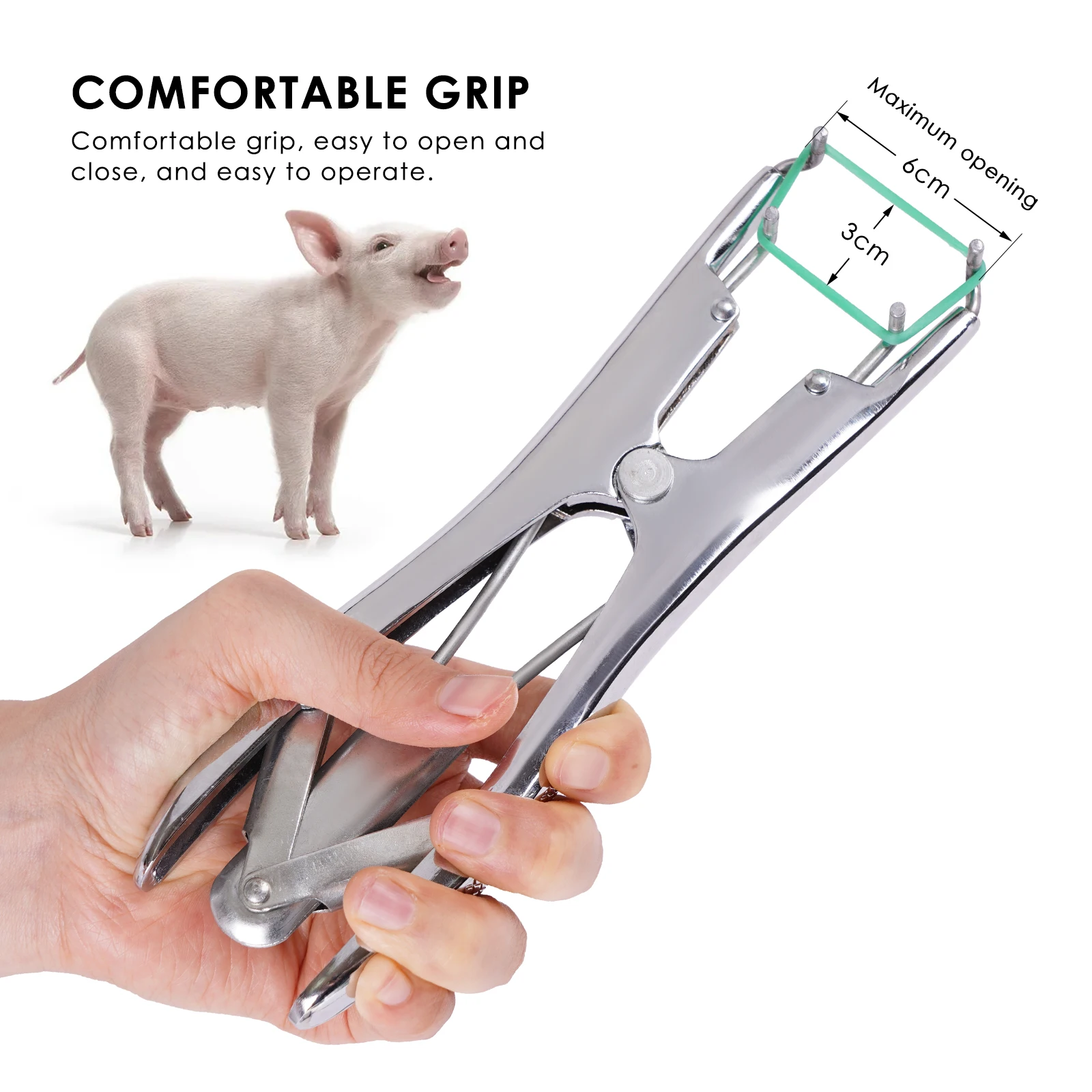Farm Animal livestock Sheep Tail Docking Clamp Bloodless Castration Pliers and Tail Docking Castration Ring Expansion Clamp