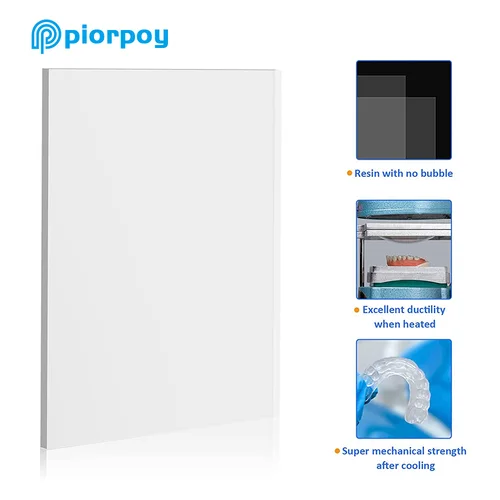 Imagen 2 del producto Material termoformado de laboratorio Dental, hojas suaves duras, retenedor de férula de ortodoncia, rebanada de 0,8/1,0/1,5/2,0mm para odontología