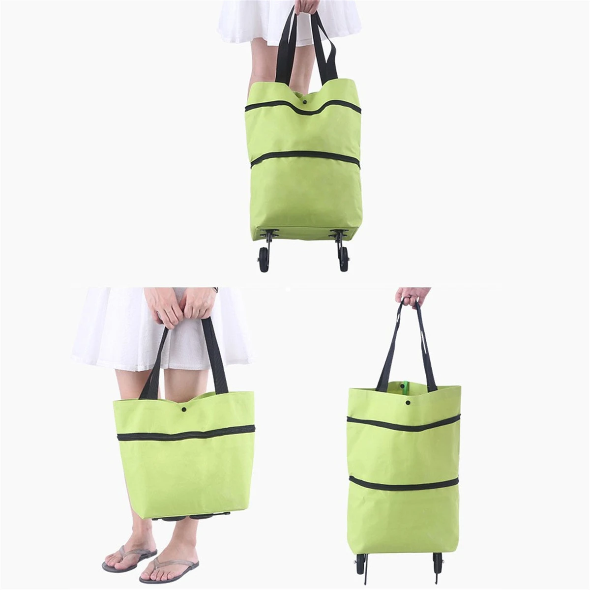 collapsible Portable wheeled shopping cart A portable shopping bag Waterproof shop Go grocery shopping Travel storage