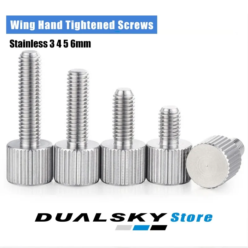 

Stainless Steel Wing Set Screws Hand Tightened Aluminum Alloy Screws 3 4 5 6mm Not Nylon Screws