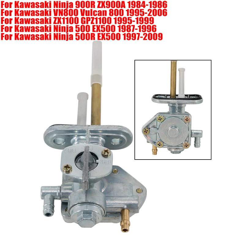 

For Kawasaki Ninja 900R ZX900A GPZ1100 VN800 Vulcan 800 ZX1100 EX500 500 500R Motorcycle Fuel Tank Switch Petcock Tap