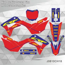 For HONDA CRF 125F CRF125F 2019 2020 2021 2022 Full Graphics Decals Stickers Motorcycle Background Custom